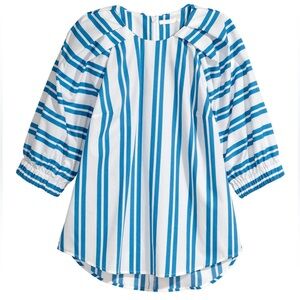 H&M Striped Blouse in Blue and White Women's Tops Size 4